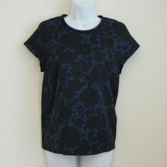 New MARC JACOBS New Prussian Blue Multi Clarice Flower Top Blouse Extra Small XS - Picture 1 of 6